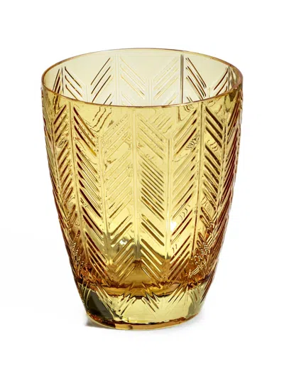 Missoni Chevron-engraved Glass In Yellow