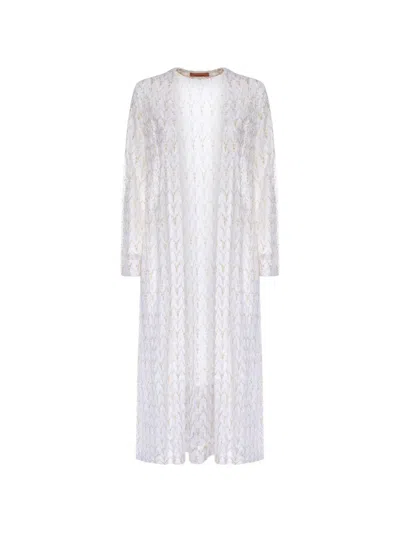 Missoni Chevron-knit Cardigan In Neutral