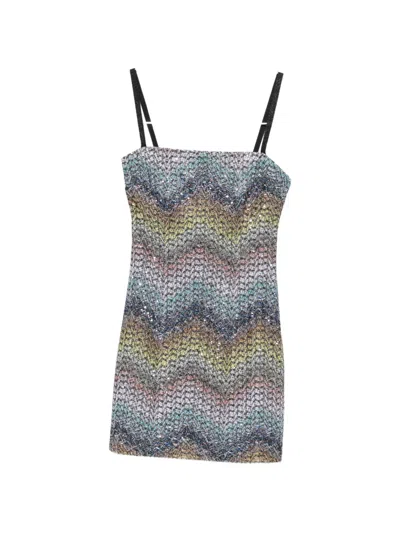 Missoni Chevron-pattern Mini Dress In Multi