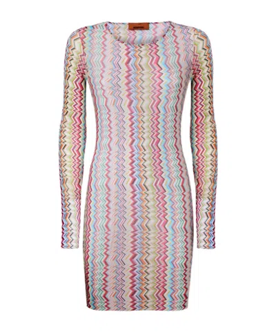 Missoni Chevron-pattern Mini Dress In Multi