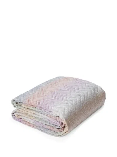 Missoni Chevron-pattern Quilted Throw In Multi