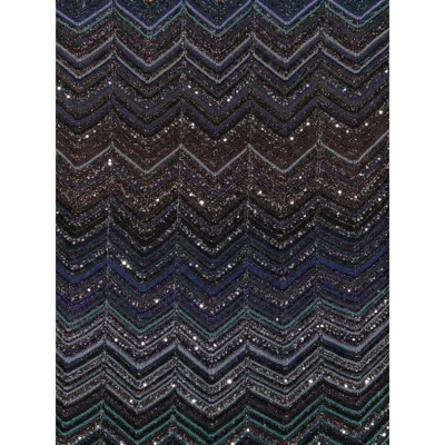 Missoni Chevron-pattern Scarf In Black