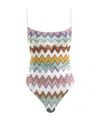 Missoni Chevron-pattern Swimsuit In Multi