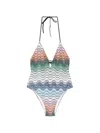 Missoni Chevron-pattern Swimsuit In Multi