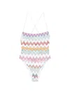 Missoni Chevron-pattern Swimsuit In Multi