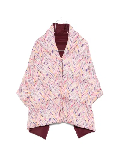Missoni Chevron-print Padded Cape In Neutral