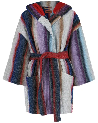 Missoni Clancy Hooded Bathrobe In Multi