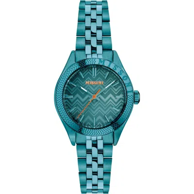 Missoni Classic Bracelet Watch, 34mm In Ip Green