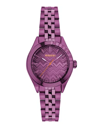 Missoni Classic Bracelet Watch In Burgundy