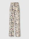 Missoni Classic Trousers In Animal Print Zig Zag Cotton In Multicoloured