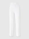 Missoni Classic Trousers In Cotton And Zigzag Viscose With Cropped Hem In White