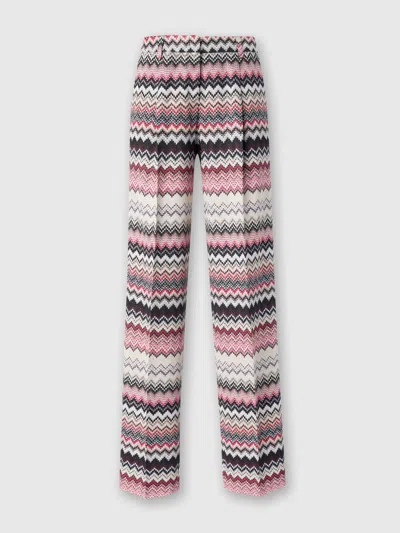 Missoni Klassische Hose Mit Lamé-zick-zack-muster In Multicoloured