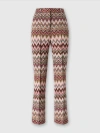 Missoni Classic Zig Zag Trousers With Cropped Hem In Multicoloured