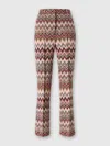 Missoni Chevron Pattern Elastic Waistband Trousers In Multicoloured