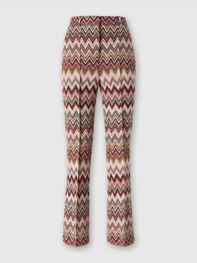 MISSONI KLASSISCHE ZICK-ZACK-HOSE MIT VERKÜRZTEM SAUM