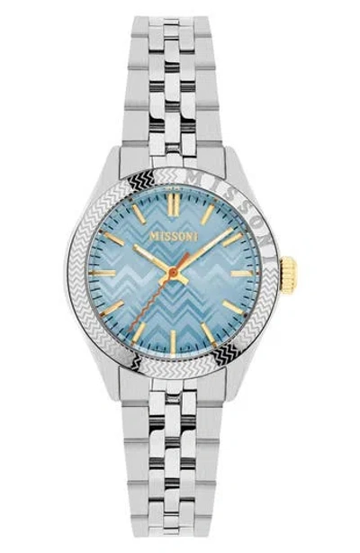 Missoni Classic Zigzag Bracelet Watch, 34mm In Stainless Steel