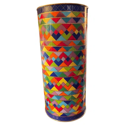 Pre-owned Missoni Cloissone Vase Large Colors Rare In Brown