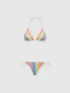 Missoni Zig Zag Pointelle Bikini In Multicoloured