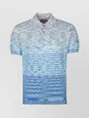 Missoni Collar Ribbed Sleeves Gradient Pattern Polo