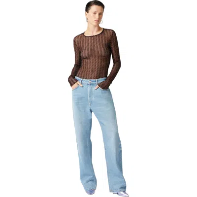 Missoni Collar Sweater In Viscose Lamé Lace Motif