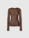 Missoni Pullover Mit Kragen Aus Viskose-lamé-spitzenmotiv In Rust,black