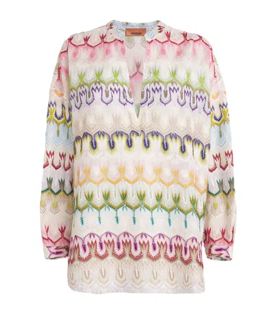 Missoni Geometric Pattern Blouse In Multicolor