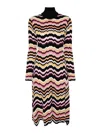 Missoni Kleid Mit Rollkragen Und Intarsienmuster In Black
