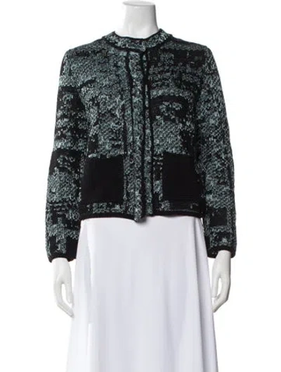 Pre-owned Missoni Colorblock Pattern Crew Neck Sweater In Black
