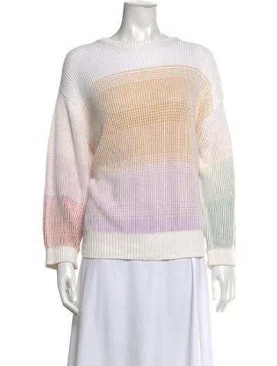 Pre-owned Missoni Colorblock Pattern Crew Neck Sweater In Pink