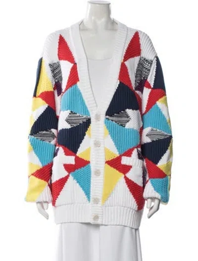 Pre-owned Missoni Colorblock Pattern V-neck Sweater In Multi