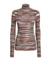 Missoni Rollkragenpullover Aus Rippstrick In Space-dye-optik In Multicolor
