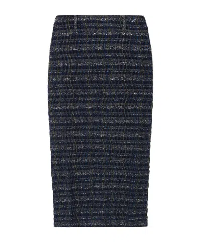 Missoni Paillette Wavy Check Tweed Midi Skirt In Black