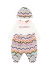 Missoni Colorful Set With Logo Fro Baby Girl In Multi
