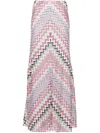 MISSONI COLORFUL STRIPED SKIRT WITH METALLIC ACCENTS