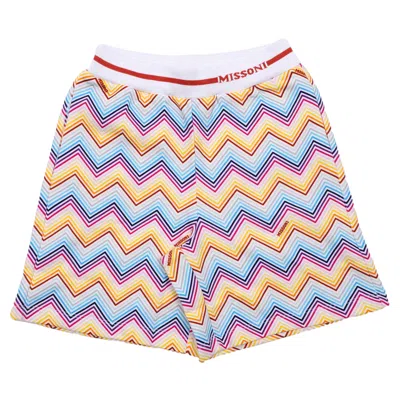 Missoni Kids' Colourful Jersey Shorts For Girls In Multi