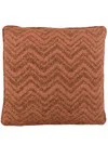 Missoni Columbia Zigzag-woven Cushion In Brown