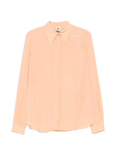 Missoni Concealed-fastening Long-sleeve Blouse In Orange