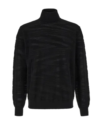 MISSONI MISSONI GRAPHIC PRINTED ROLL-NECK KNITTED JUMPER
