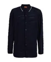 Missoni Contrasting-trim Wool-blend Shirt In Black