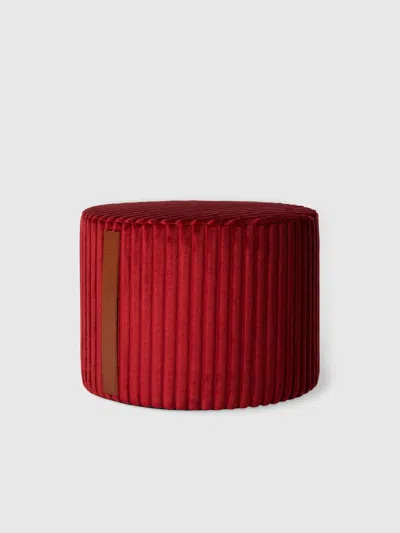 Missoni Coomba Cylinder Pouf 40x30 In Red
