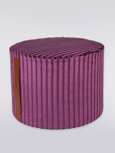 Missoni Coomba Cylinder Pouf 40x30 In Purple