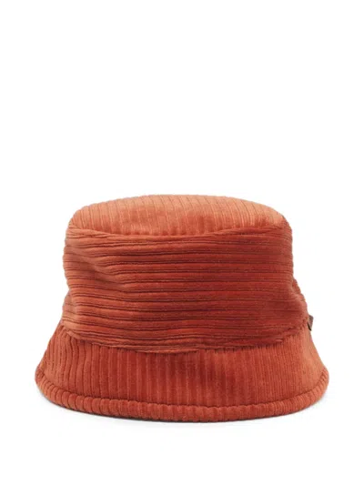 Pre-owned Missoni Corduroy Bucket Hat In Orange