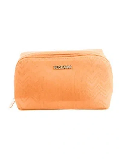 Pre-owned Missoni Cosmetic Bag In Orange