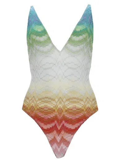 Missoni One-piece Swimsuit With Back Neckline In Multi