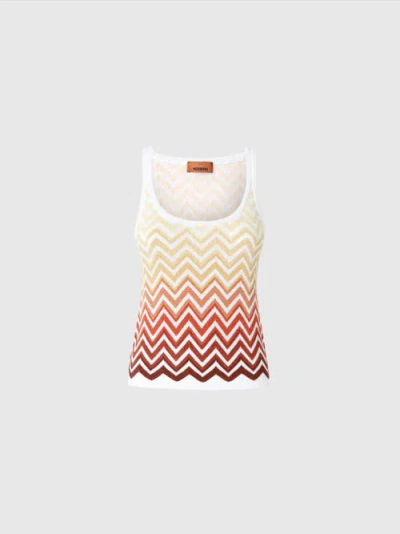 Missoni Chevron-dégradé-korb Aus Baumwolle Und Viskose In Multicoloured