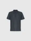 Missoni Cotton And Viscose Polo Shirt With Tone-on-tone Zigzag In Blue