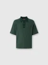 Missoni Cotton And Viscose Polo Shirt With Tone-on-tone Zigzag In Green