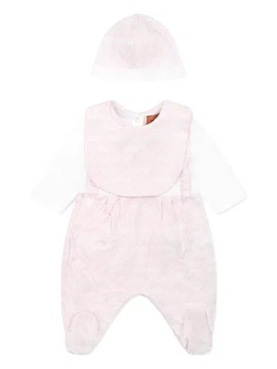Missoni Cotton Babygrow In White