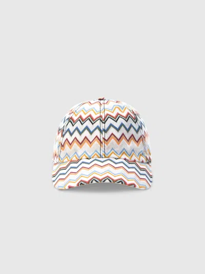 Missoni Cotton Baseball Cap With Zig Zag Pattern