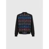 Missoni Cotton-blend Bomber Jacket With Zigzag Knit Insert